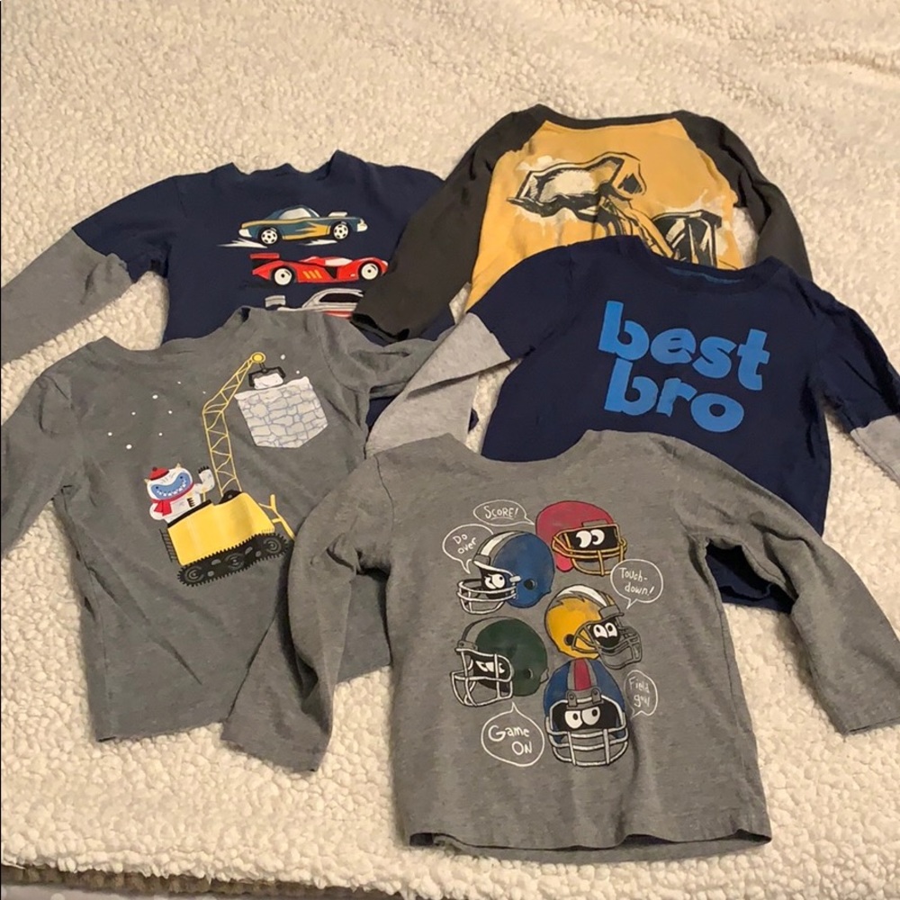 Bundle of 5 boys long sleeve shirts